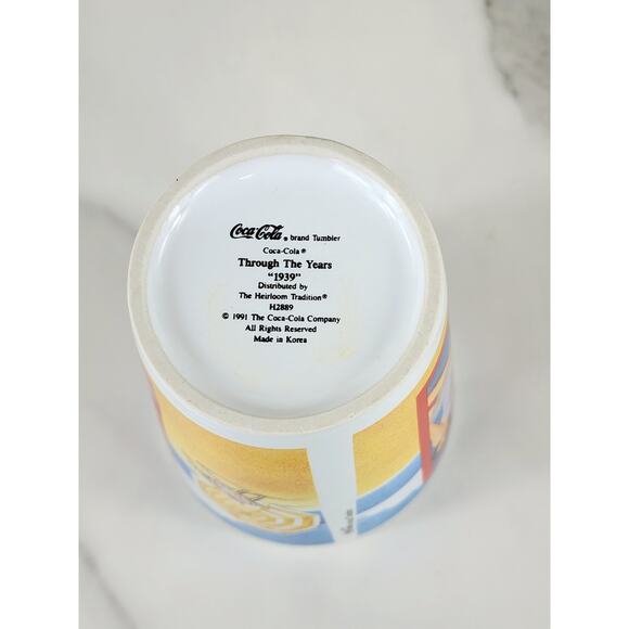 Coca Cola Coke Cup Tumbler 8oz Summer Through The Years 1991 4 1/4" Korea - Picture 12 of 14